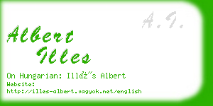 albert illes business card